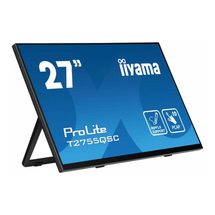 Monitor 27" Iiyama ProLite T2755QSC-B1 IPS 2560X1440/75Hz/5ms/HDMI/USB/touch