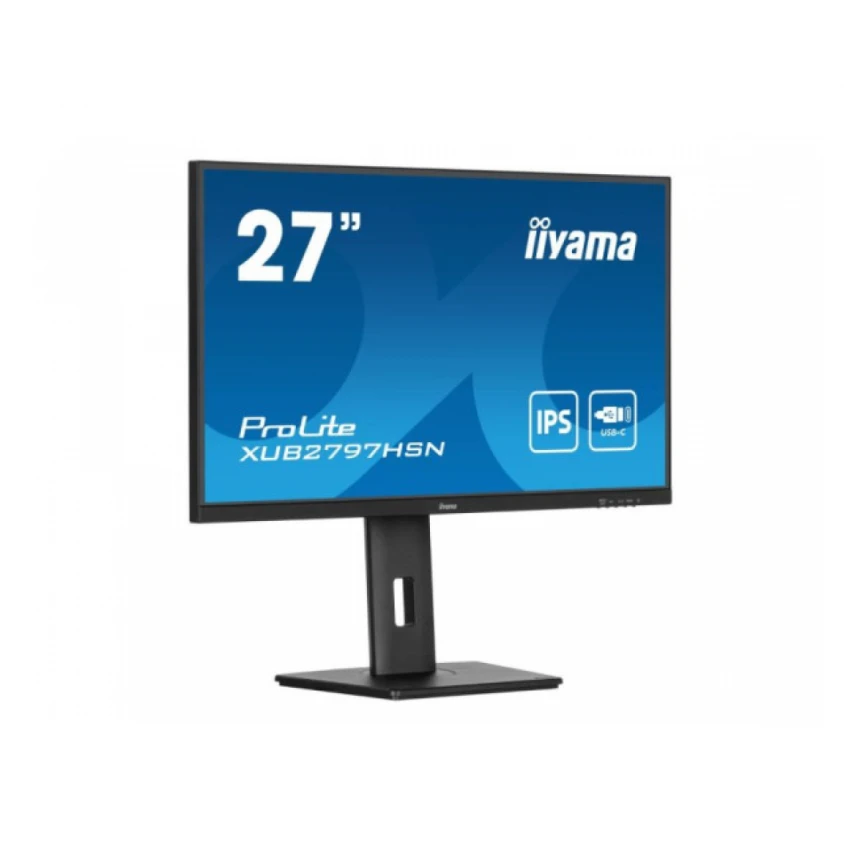 Monitor 27" Iiyama XUB2797HSN-B1 IPS 1920x1080/100Hz/1ms/HDMI/DP/USB/RJ45