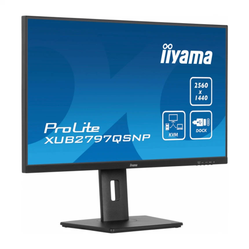 Monitor 27" Iiyama XUB2797QSNP-B1 IPS 2560x1440/100Hz/1ms/HDMI/DP/USB/RJ45/zvučn 