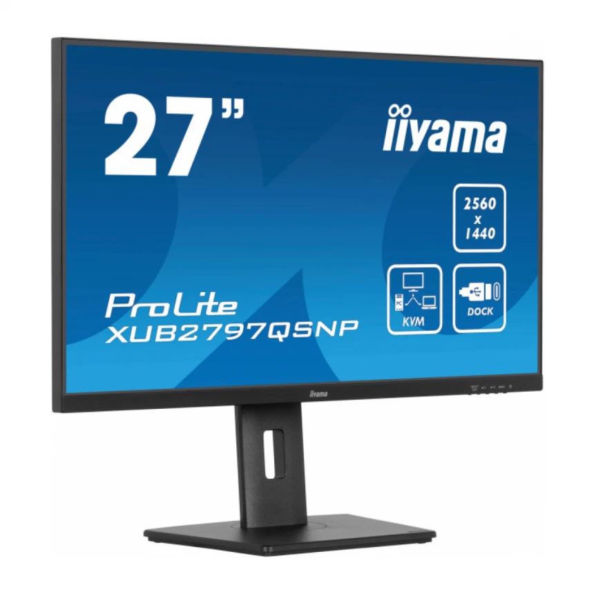 Monitor 27" Iiyama XUB2797QSNP-B1 IPS 2560x1440/100Hz/1ms/HDMI/DP/USB/RJ45/zvučn 