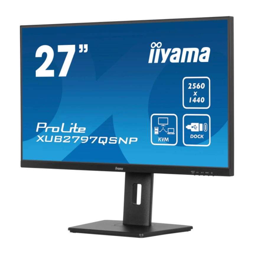 Monitor 27" Iiyama XUB2797QSNP-B1 IPS 2560x1440/100Hz/1ms/HDMI/DP/USB/RJ45/zvučn 