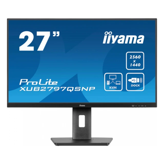 Monitor 27" Iiyama XUB2797QSNP-B1 IPS 2560x1440/100Hz/1ms/HDMI/DP/USB/RJ45/zvučn 