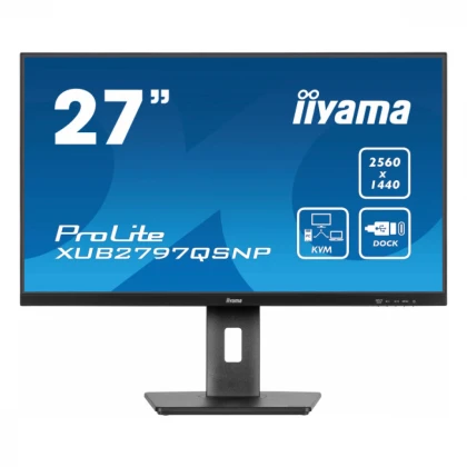Monitor 27" Iiyama XUB2797QSNP-B1 IPS 2560x1440/100Hz/1ms/HDMI/DP/USB/RJ45/zvučn 