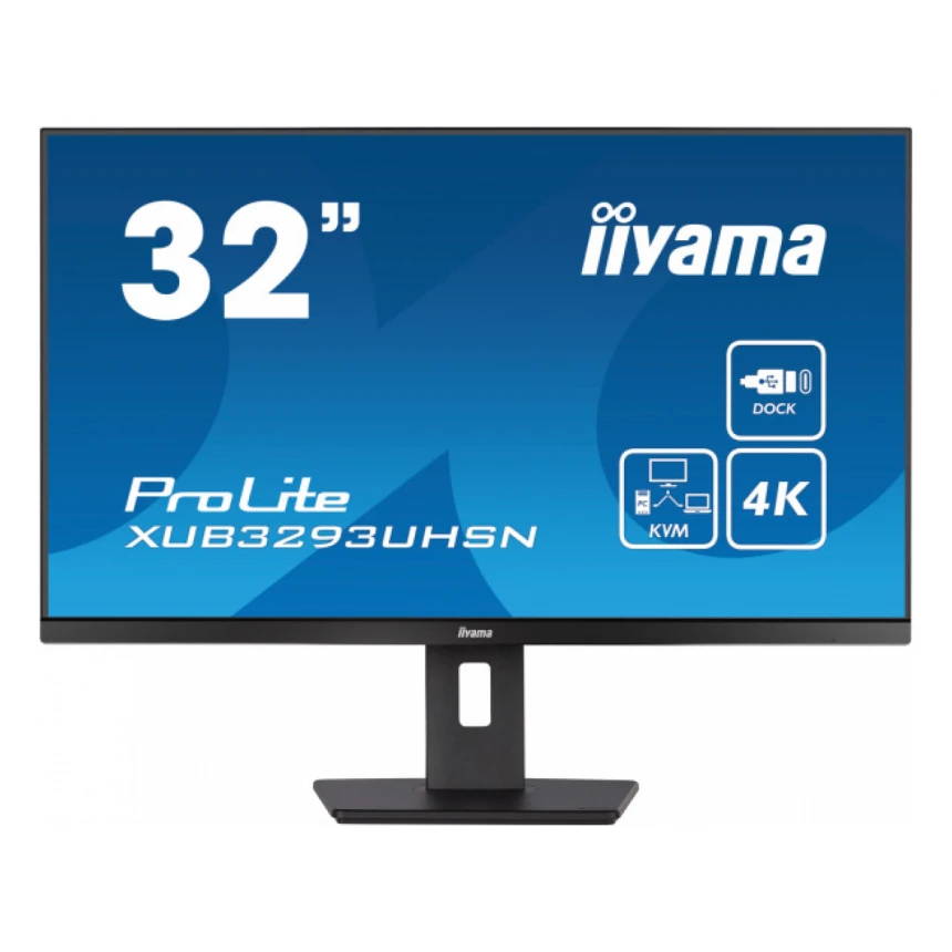 Monitor 31.5" Iiyama XUB3293UHSN-B5 IPS 3840x2160/60Hz/4ms/HDMI/DP/USB/RJ45/zvuč  