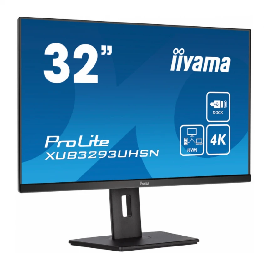 Monitor 31.5" Iiyama XUB3293UHSN-B5 IPS 3840x2160/60Hz/4ms/HDMI/DP/USB/RJ45/zvuč  