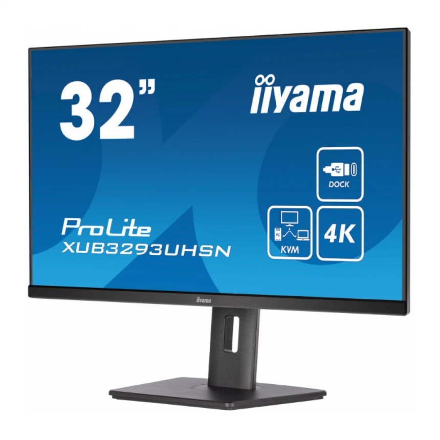 Monitor 31.5" Iiyama XUB3293UHSN-B5 IPS 3840x2160/60Hz/4ms/HDMI/DP/USB/RJ45/zvuč  