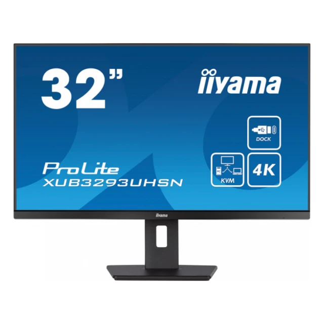 Monitor 31.5" Iiyama XUB3293UHSN-B5 IPS 3840x2160/60Hz/4ms/HDMI/DP/USB/RJ45/zvuč  
