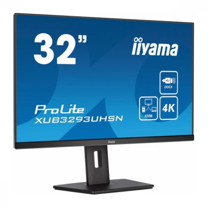Monitor 31.5" Iiyama XUB3293UHSN-B5 IPS 3840x2160/60Hz/4ms/HDMI/DP/USB/RJ45/zvuč  