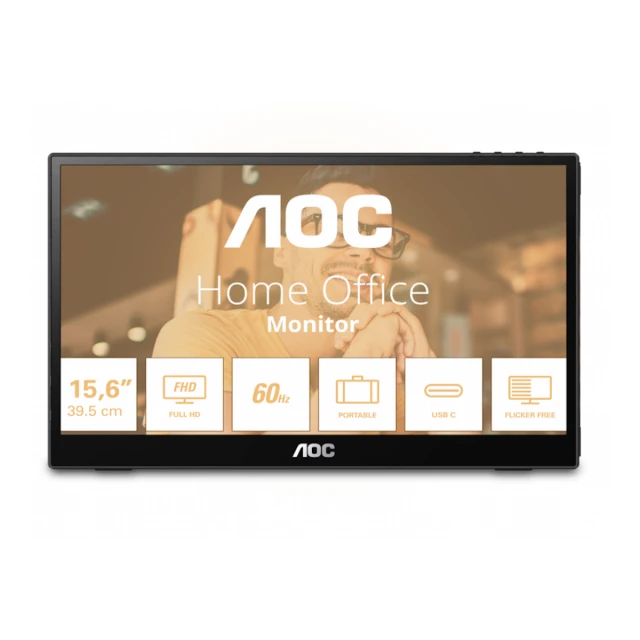 Monitor AOC 16T3EA 15,6"/IPS/1920x1080/60Hz/4ms GtG/USB C/prenosni/crna
