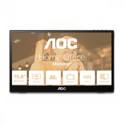 Monitor AOC 16T3EA 15,6"/IPS/1920x1080/60Hz/4ms GtG/USB C/prenosni/crna