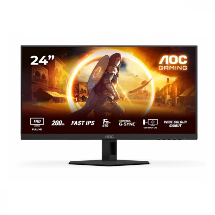 Monitor AOC 24G4HRE 23.8"/IPS/1920x1080/200Hz/1ms GtG/HDMIx2,DP/Gsync,freesync/zvucnici/crna