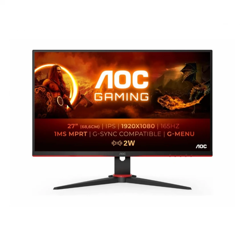Monitor AOC 27G2SPAE/BK 27"/IPS/1920x1080/165Hz/1ms MPRT/VGA,HDMI,DP/Gsync,freesync/zvučnici/crna