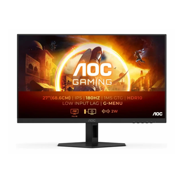 Monitor AOC 27G4XE 27"/IPS/1920x1080/180Hz/1ms GtG/HDMIx2,DP/Gsync/VESA/zvučnici/crna