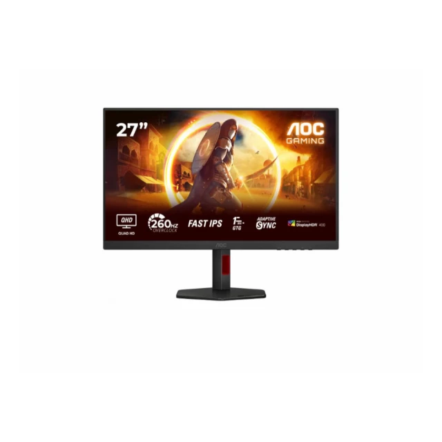 Monitor AOC Q27G4ZR 27"/IPS/2560X1440/260Hz/1ms GtG/HDMIx2,DP/G-sync/VESA/Pivot,Visina/zvucnici/crna