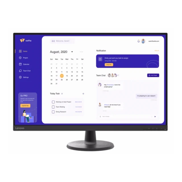 Monitor LENOVO D32u-45 31.5"/VA/3840x2160/60Hz/4ms/2xHDMI,DP/FreeSync/VESA/crna