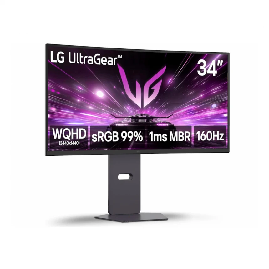 Monitor LG 34G600A 34"/VA,zakrivljen/3440x1440/160Hz/1ms MBR/HDMIx2,DP,USB/G-sync/VESA/zvucnici/crna