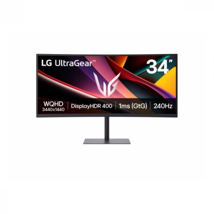 Monitor LG 34G630A-B 34"/VA,zakrivljeni,21:9/3440x1440/240Hz/1msGtG/HDMIx2,DP,USB C/Freesync/visina