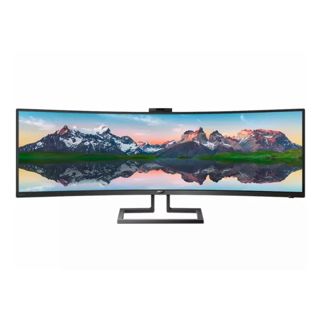 Monitor PHILIPS 499P9H/00 49"/VA,zakrivljen,32:9/5120x1440/70Hz/5ms GtG/HDMIx2,DP,USB,RJ45/kamera