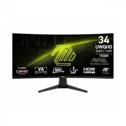 MSI 34 inča 346CQ MAG UWQHD 3440x1440 VA 180 Hz gaming zakrivljeni monitor 