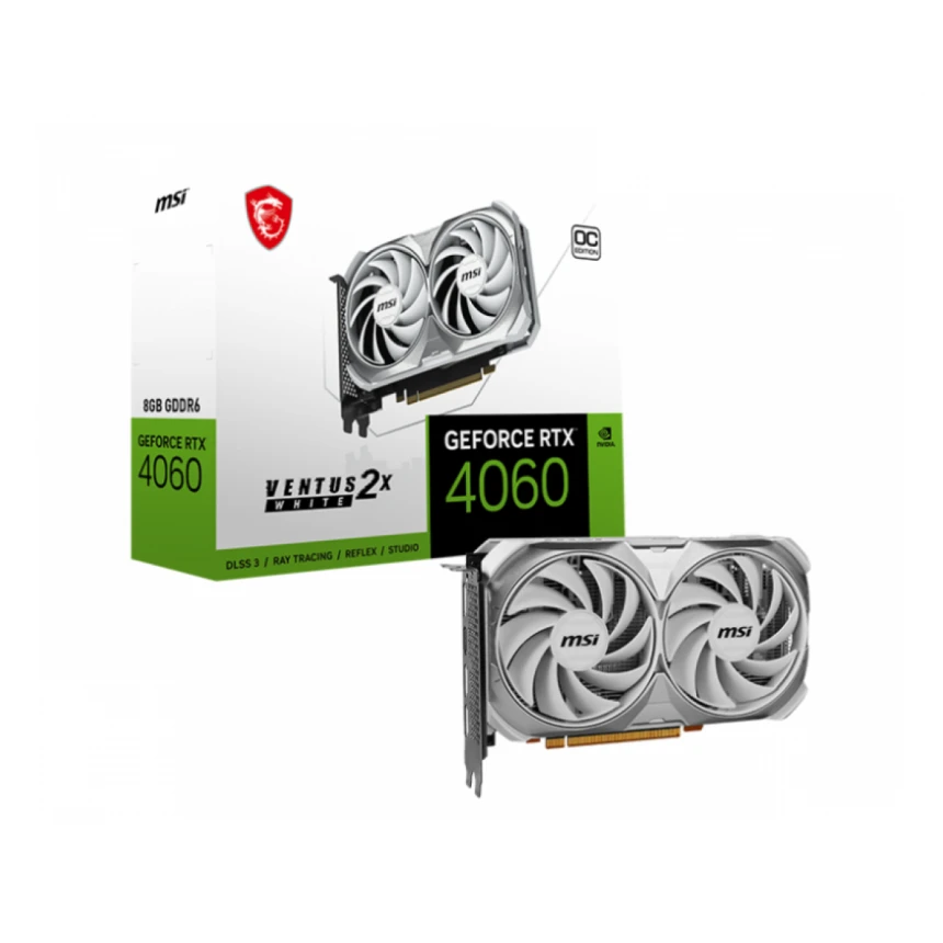 MSI nVidia GeForce RTX 4060 8GB 128bit RTX 4060 VENTUS 2X WHITE 8G OC grafička karta