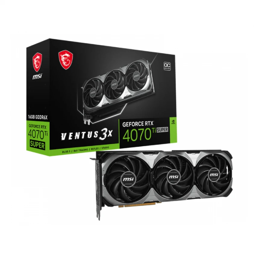 MSI nVidia GeForce RTX 4070 Ti 16GB 256bit RTX 4070 Ti SUPER 16G VENTUS 3X OC grafička karta