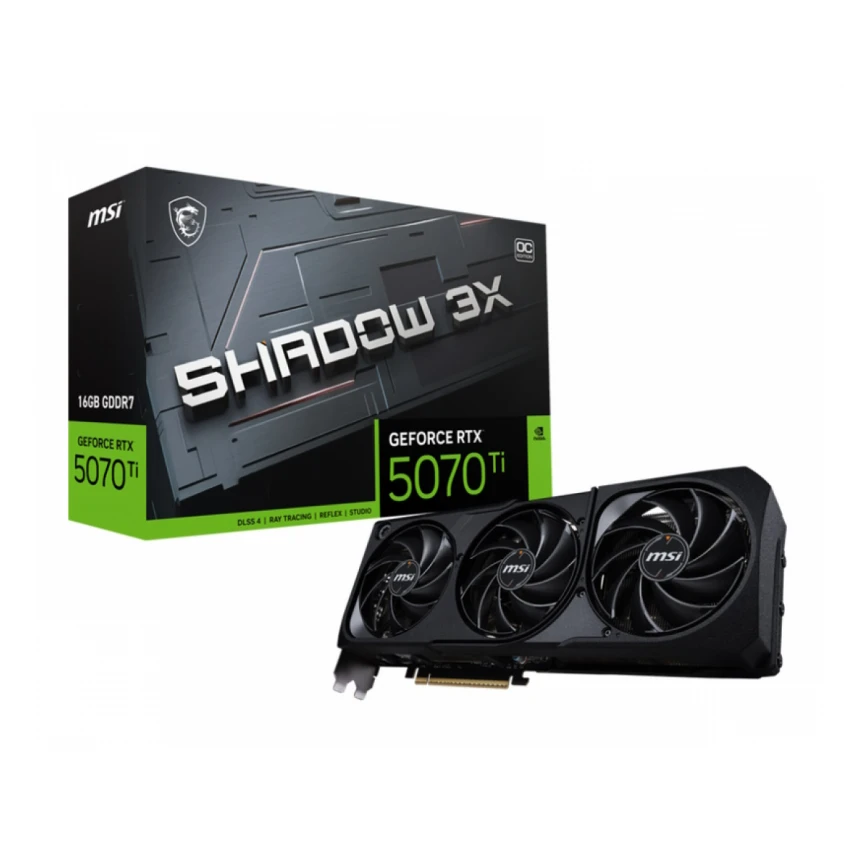 MSI nvidia RTX 5070 Ti 16G 256bit GeForce RTX 5070 Ti 16G SHADOW 3X OC grafička karta