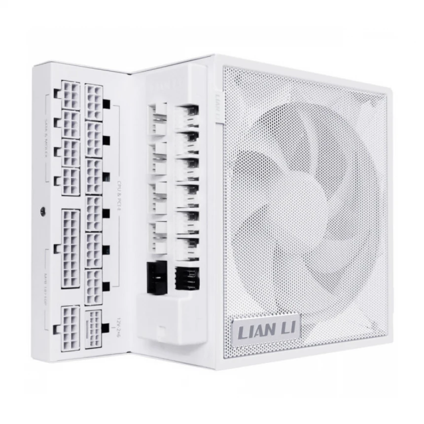 Napajanje 1200W Lian Li EDGE 80PLUS Gold PCIe 5.1, ATX 3,1 USB HUB, Belo