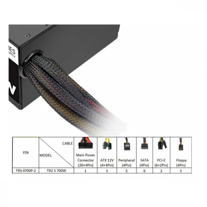 Napajanje 700W Thermaltake TR2 S/12cm Fan/80Plus, PS-TRS-0700NPCWEU-2