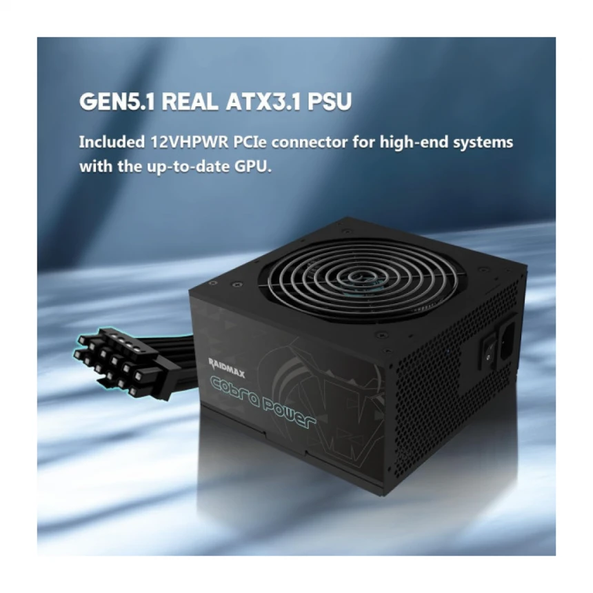 Napajanje 750W Raidmax Vortex RX-750AE-D Cobra 80+ GOLD ATX3.0/Gen5.0/+12VHPWR