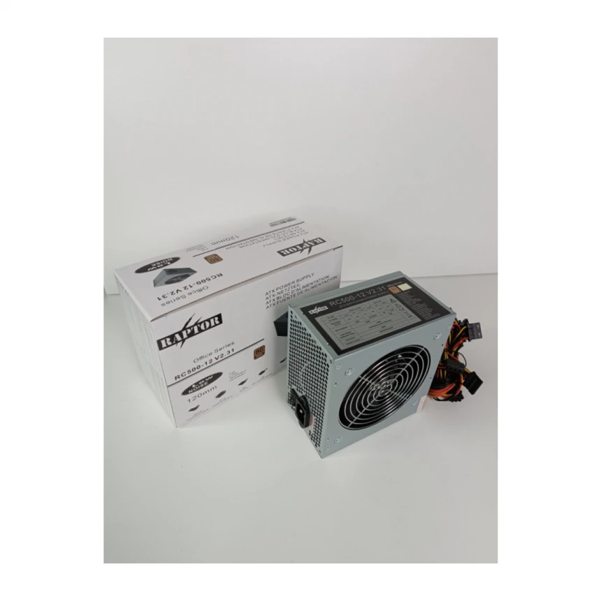 Napajanje Raptor 500W Office Series 12cm fan/80plus, RC500H-12