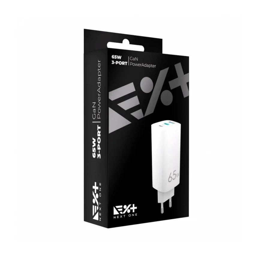 Next One 65W 3-Port GaN Power Adapter