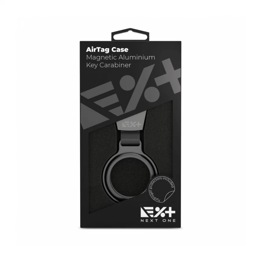 Next One AirTag Magnetic Aluminium Key Carabiner | Black