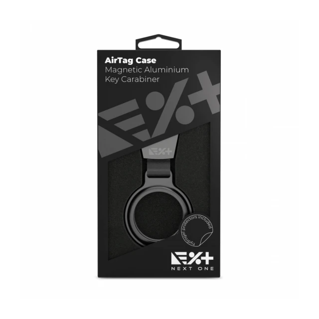 Next One AirTag Magnetic Aluminium Key Carabiner | Black