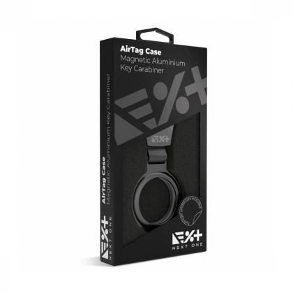 Next One AirTag Magnetic Aluminium Key Carabiner | Black