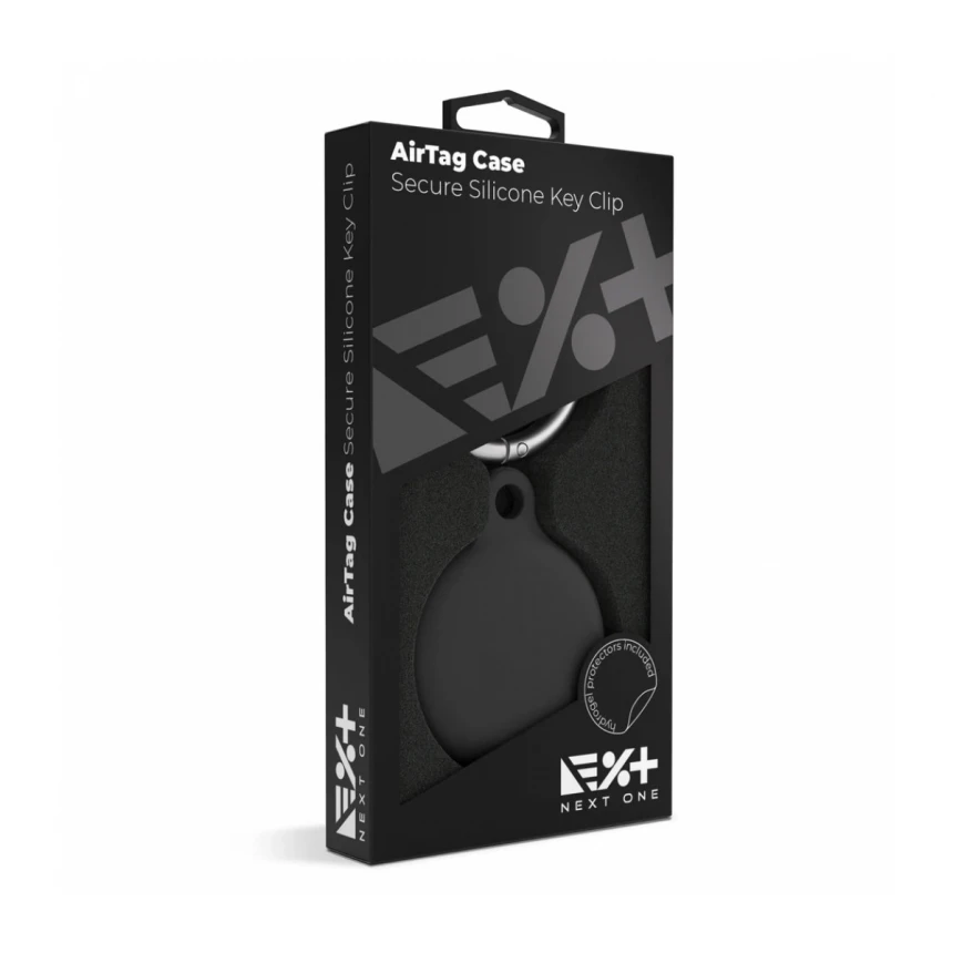 Next One AirTag Secure Silicone Key Clip | Black