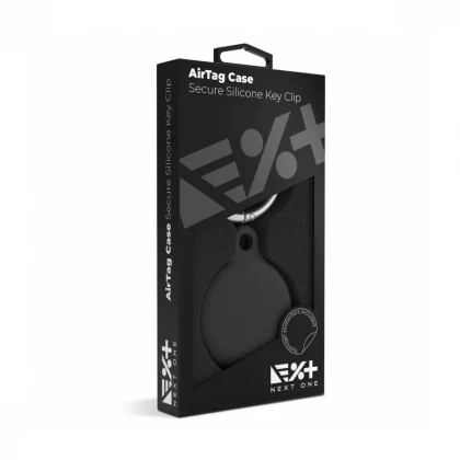 Next One AirTag Secure Silicone Key Clip | Black