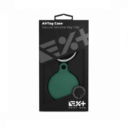 Next One AirTag Secure Silicone Key Clip | Leaf Green