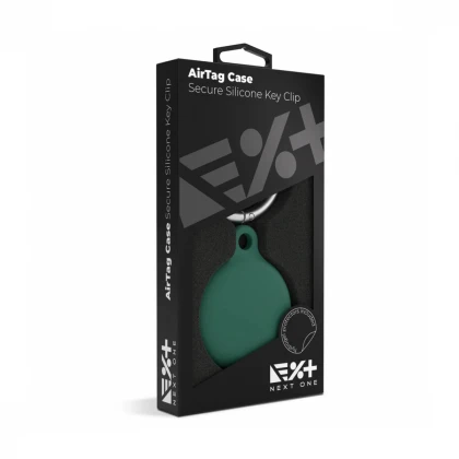 Next One AirTag Secure Silicone Key Clip | Leaf Green