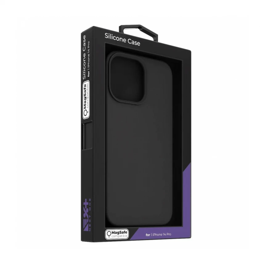 Next One MagSafe Silicone Case for iPhone 14 Pro Black
