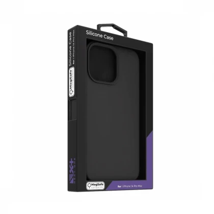 Next One MagSafe Silicone Case for iPhone 14 Pro Max Black