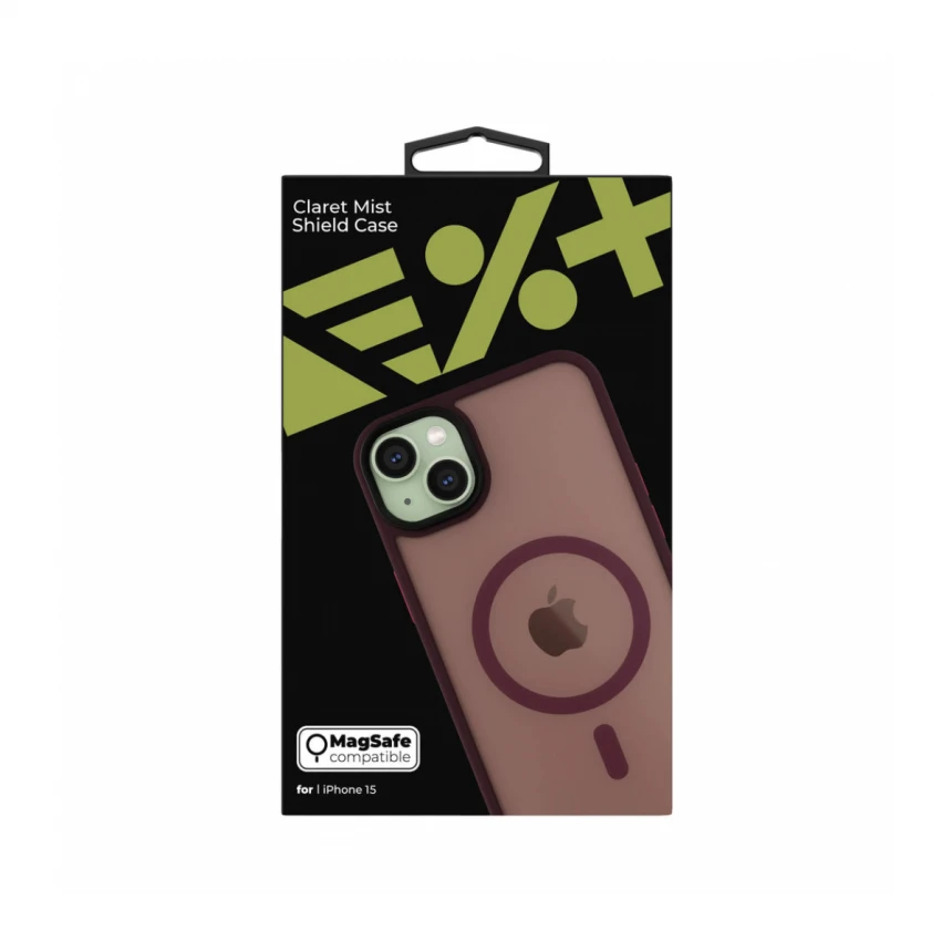 NEXT ONE mist shield case MagSafe compatible for iPhone 15 | Claret
