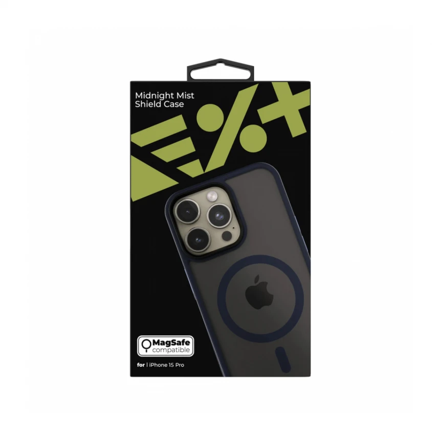 NEXT ONE mist shield case MagSafe compatible for iPhone 15 Pro | Midnight