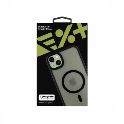 NEXT ONE mist shield case MagSafe compatible for iPhone 15 Plus | Black