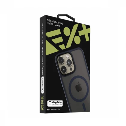 NEXT ONE mist shield case MagSafe compatible for iPhone 15 Pro | Midnight