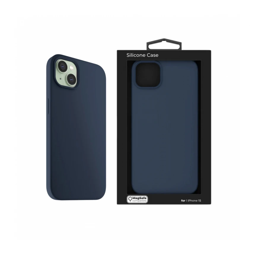 NEXT ONE silicone case MagSafe compatible for iPhone 15 | Royal Blue
