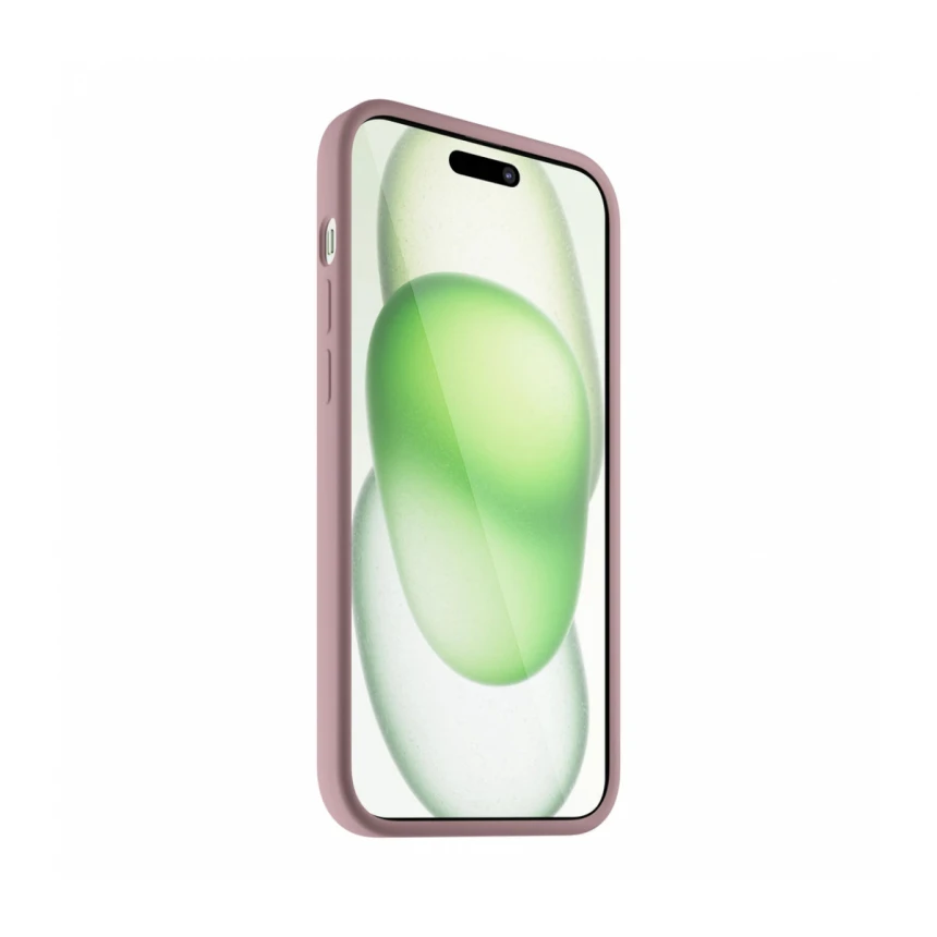 NEXT ONE silicone case MagSafe compatible for iPhone 15 | Pink