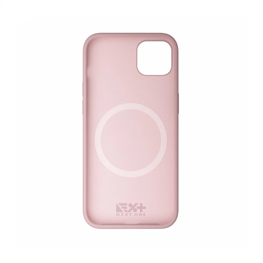 NEXT ONE silicone case MagSafe compatible for iPhone 15 | Pink