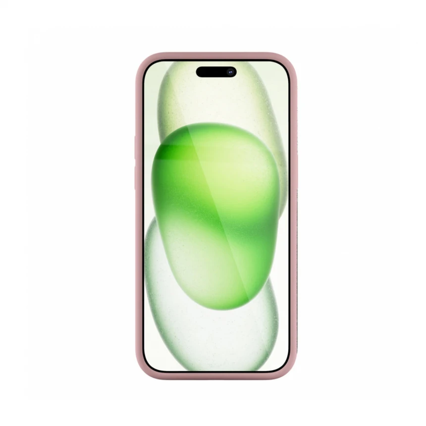 NEXT ONE silicone case MagSafe compatible for iPhone 15 Plus | Pink