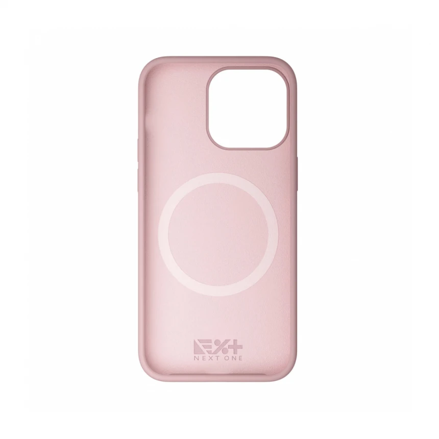 NEXT ONE silicone case MagSafe compatible for iPhone 15 Pro | Pink
