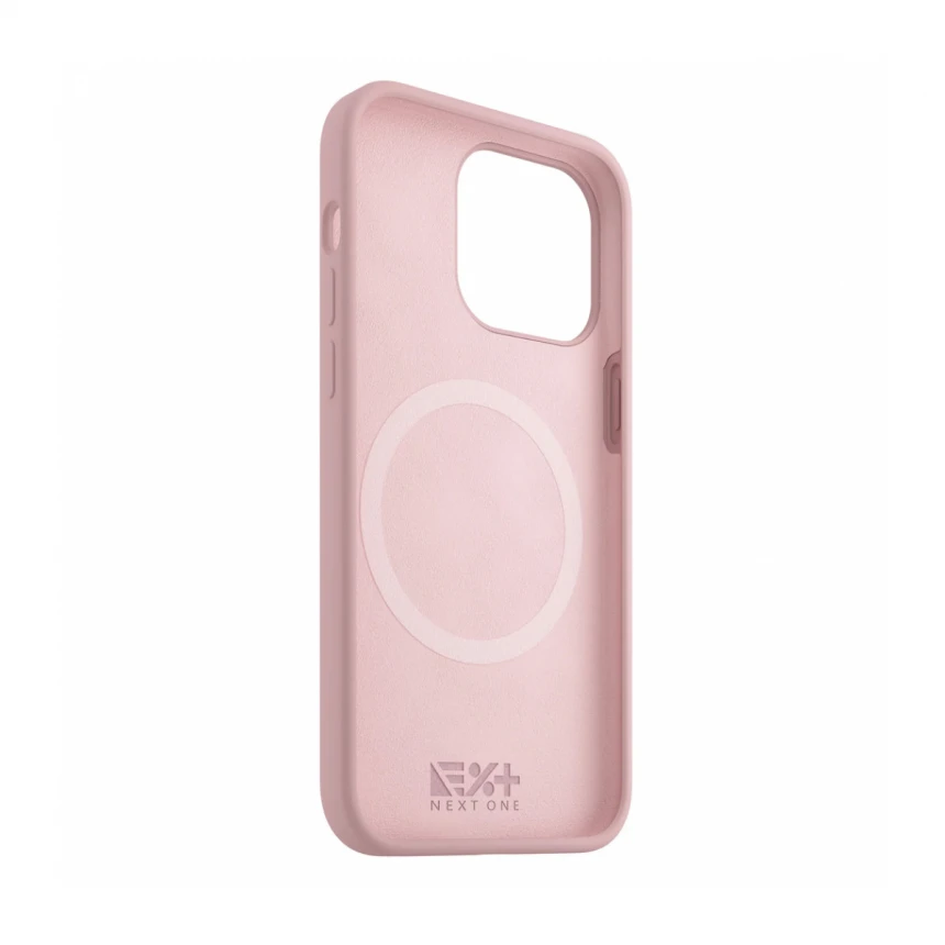 NEXT ONE silicone case MagSafe compatible for iPhone 15 Pro Max | Pink